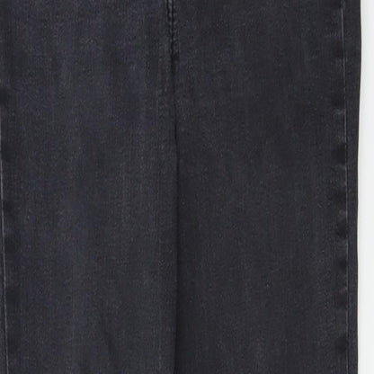 Zara Womens Black  Denim Skinny Jeans Size 4 L24 in - Distressed Hem
