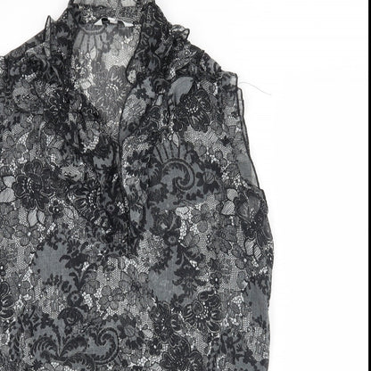 Womens UK Size 12 New Look Black Basic Blouse
