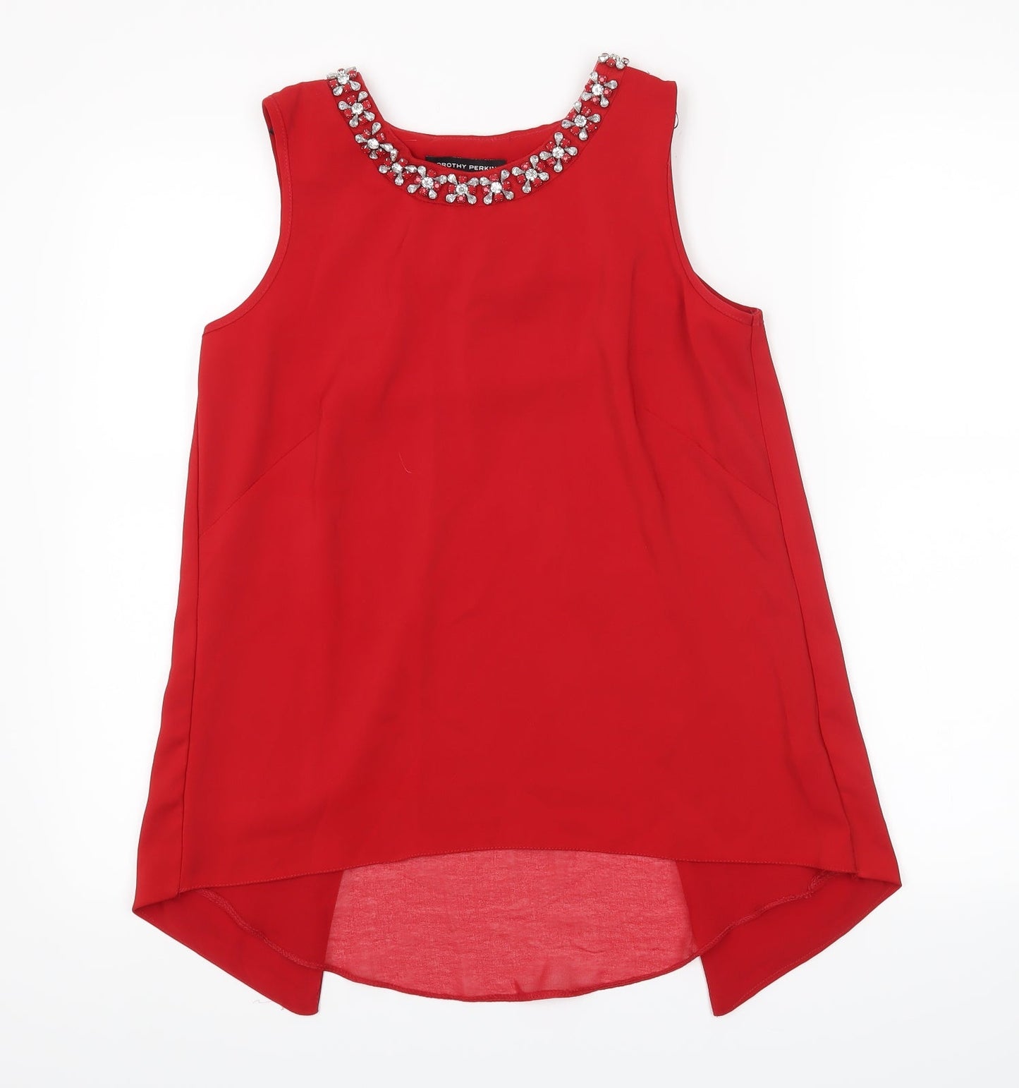 Womens UK Size 8 Dorothy Perkins Red Basic Tank