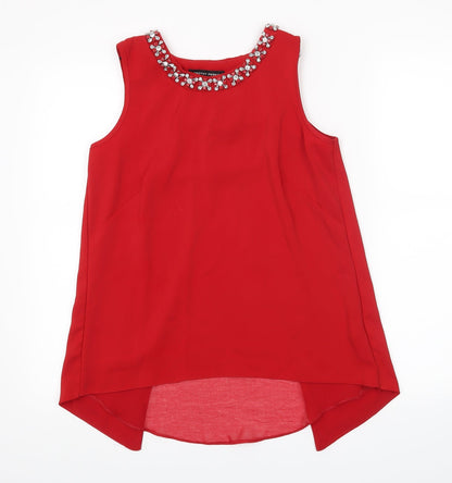 Womens UK Size 8 Dorothy Perkins Red Basic Tank