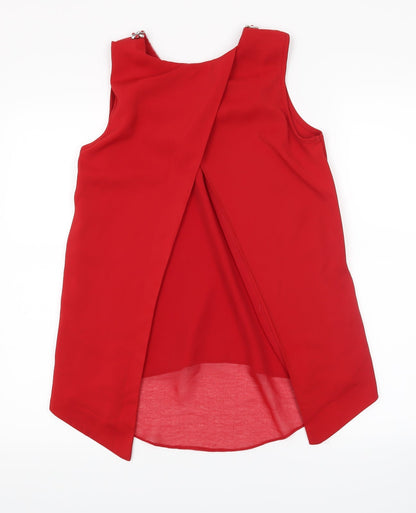 Womens UK Size 8 Dorothy Perkins Red Basic Tank