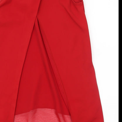Womens UK Size 8 Dorothy Perkins Red Basic Tank