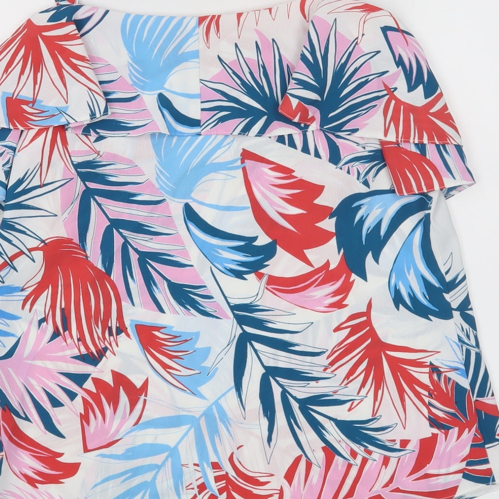 George Womens White Floral  Camisole Tank Size 8