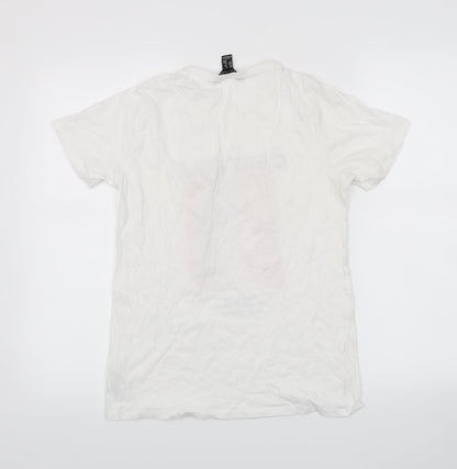 Womens UK Size 8 New Look White Basic T-Shirt