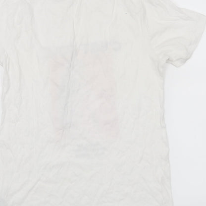 Womens UK Size 8 New Look White Basic T-Shirt
