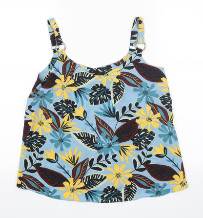 George Womens Blue Floral  Camisole Tank Size 8