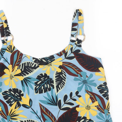 George Womens Blue Floral  Camisole Tank Size 8