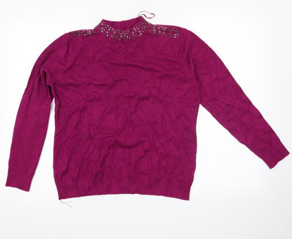 mudflower Womens Purple   Pullover Jumper Size M