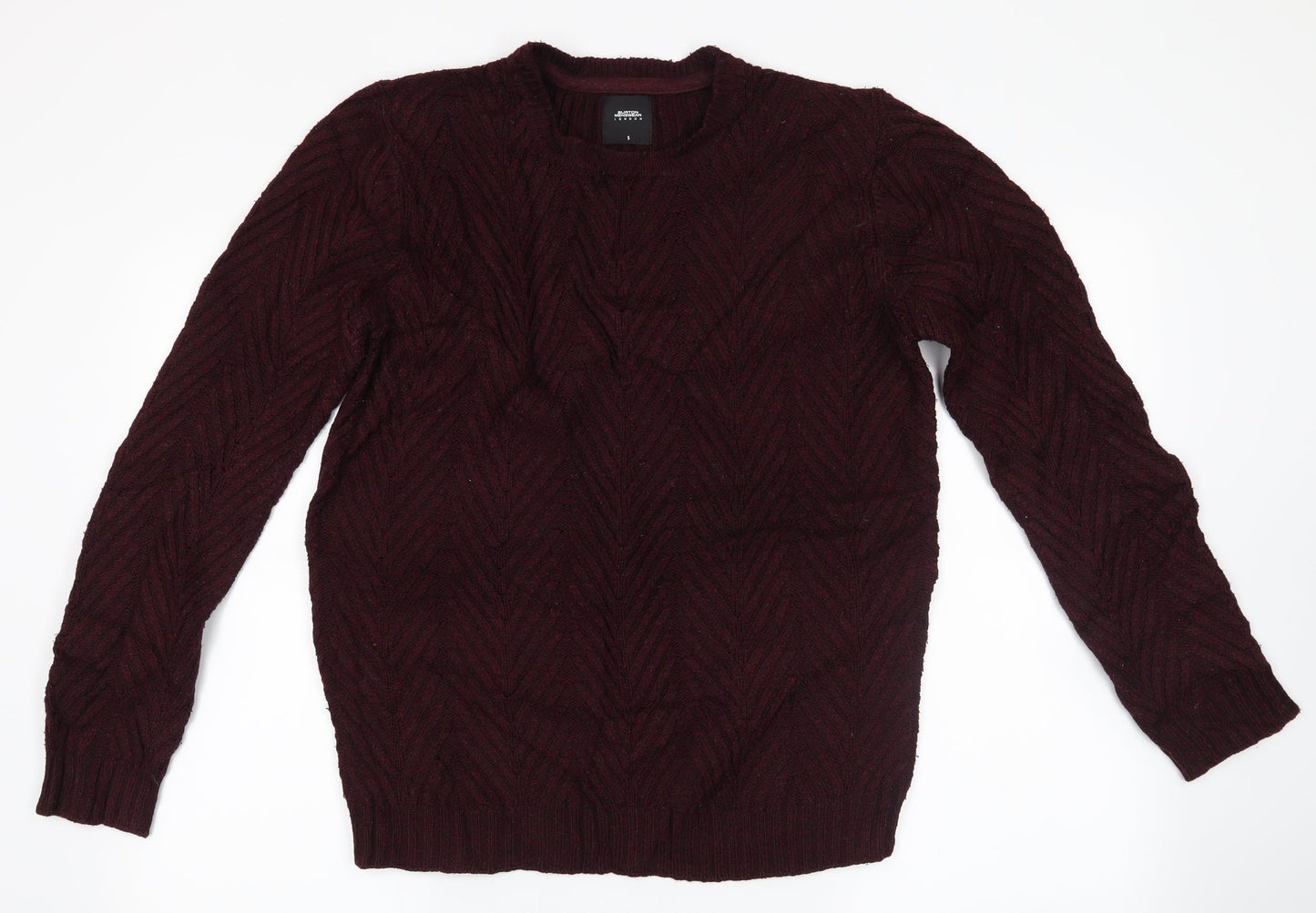 burton menswear Mens Red   Pullover Jumper Size S