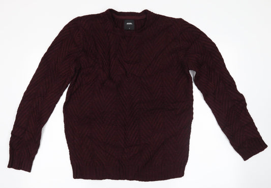 burton menswear Mens Red   Pullover Jumper Size S