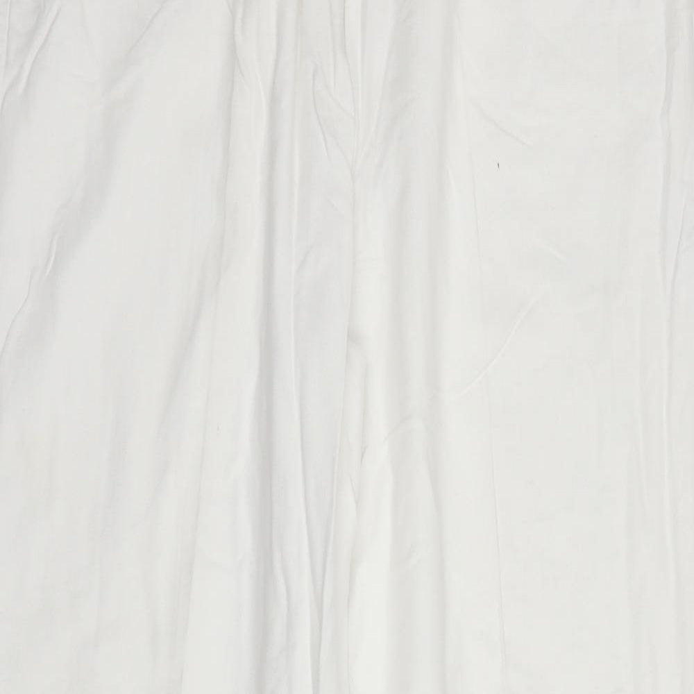 Womens UK Size 18 ELVI Regular Fit  White Trousers