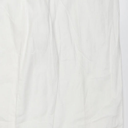 Womens UK Size 18 ELVI Regular Fit  White Trousers