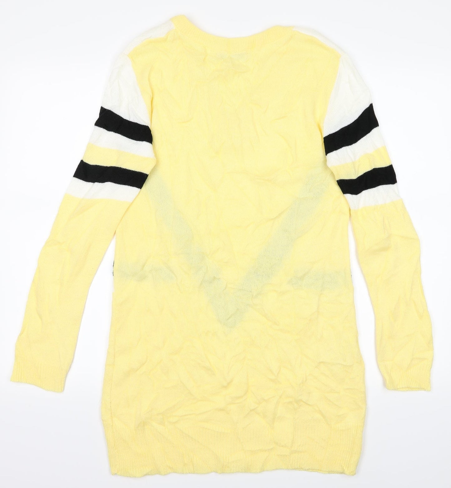 StayHere Womens Yellow Striped  Jumper Dress  Size M