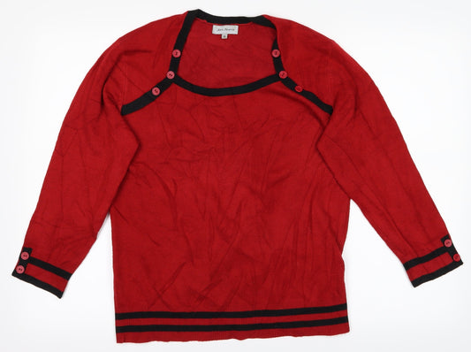 Ann Marie Womens Red   Pullover Jumper Size M