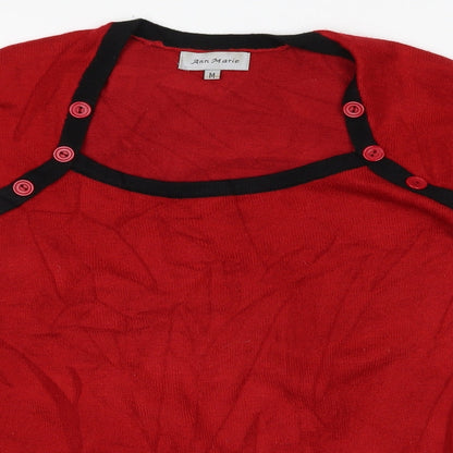 Ann Marie Womens Red   Pullover Jumper Size M