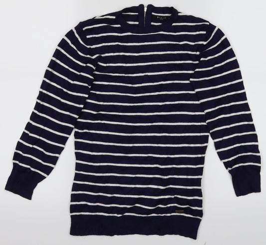 Mohito Womens Blue Striped  Pullover Jumper Size S
