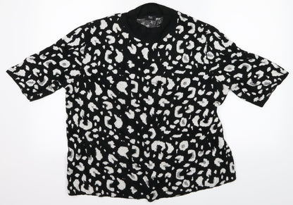 F&F Womens Black Geometric  Pullover Jumper Size 14