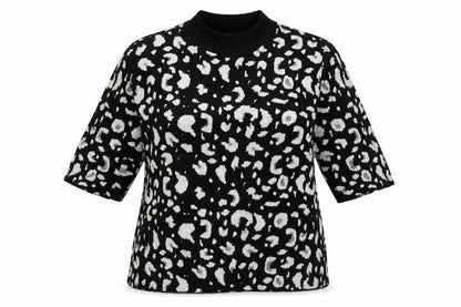 F&F Womens Black Geometric  Pullover Jumper Size 14