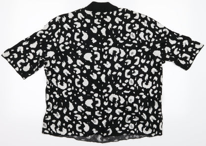 F&F Womens Black Geometric  Pullover Jumper Size 14