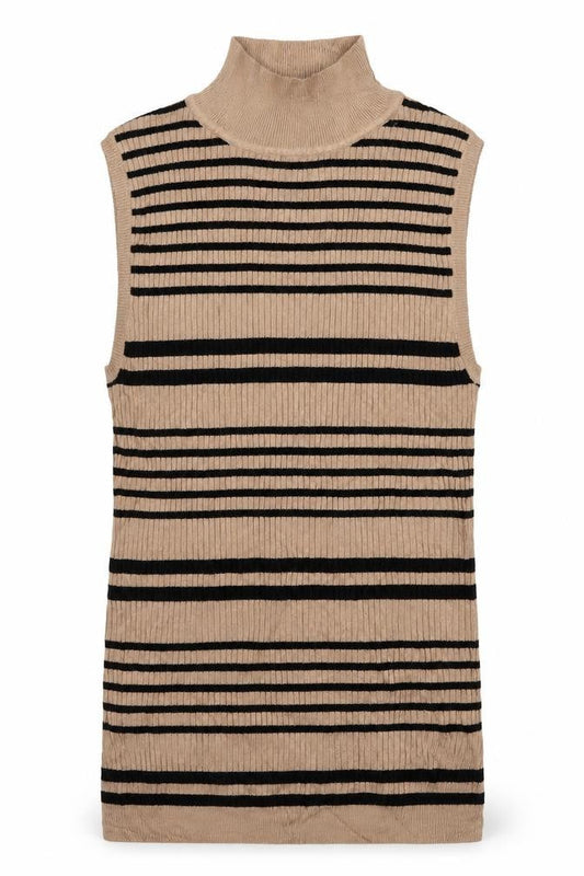 Select Womens Brown Striped  Vest Jumper Size 12
