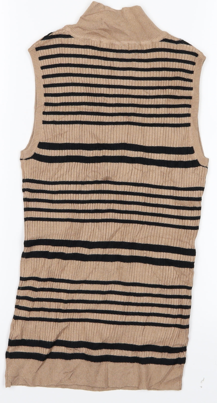 Select Womens Brown Striped  Vest Jumper Size 12