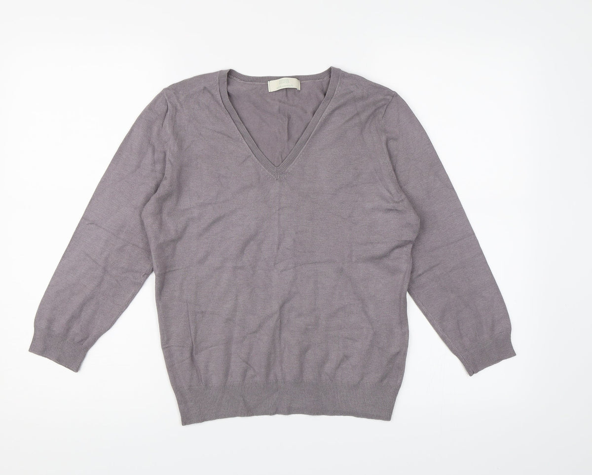 Marks & Spencer Womens Purple  Knit Pullover Jumper Size 14