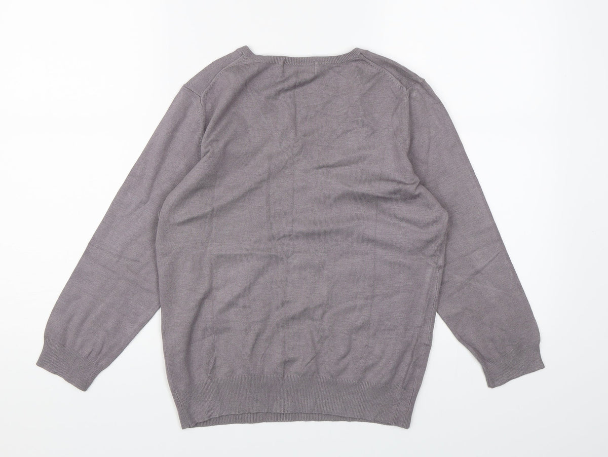 Marks & Spencer Womens Purple  Knit Pullover Jumper Size 14
