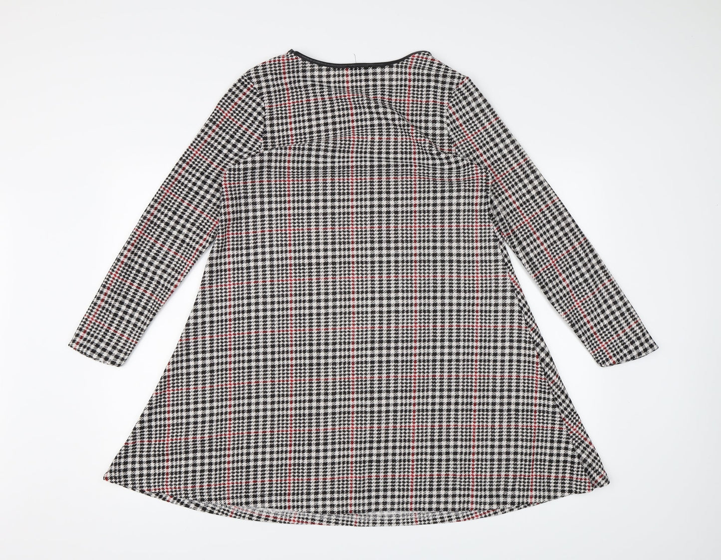 River Island Womens Black Houndstooth  A-Line  Size 10