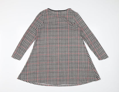 River Island Womens Black Houndstooth  A-Line  Size 10