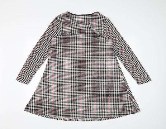 River Island Womens Black Houndstooth  A-Line  Size 10