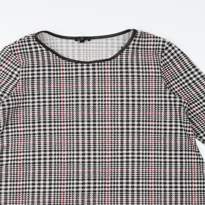 River Island Womens Black Houndstooth  A-Line  Size 10