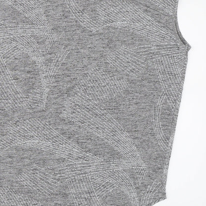 Klass Womens Silver  Knit Pullover Jumper Size S