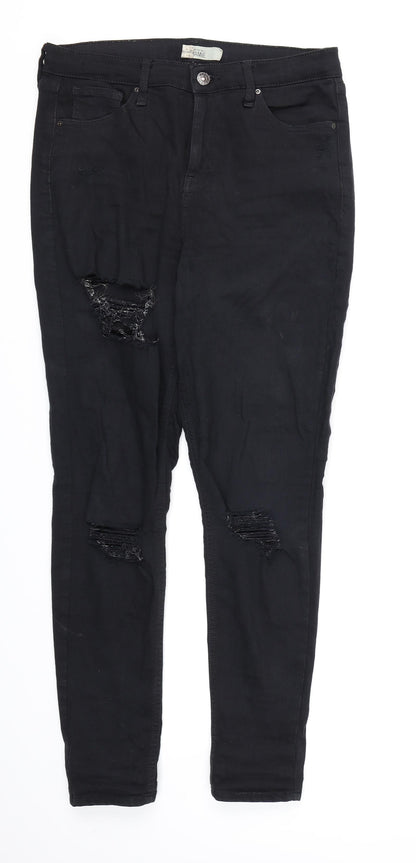 Topshop Womens Black  Denim Skinny Jeans  L32 in