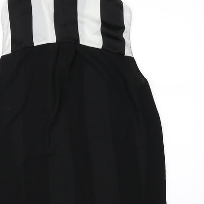 Womens UK Size S Zanzara Black Basic Blouse