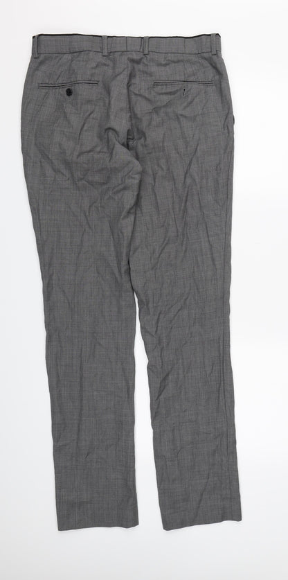 Mens UK Size  Topman Regular Fit Dress Pants Grey Trousers