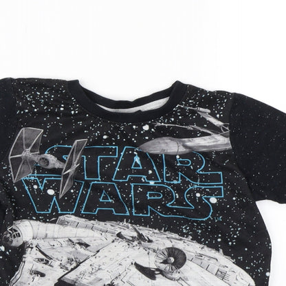 Star Wars Boys Black   Basic T-Shirt Size 3-4 Years  - Star wars