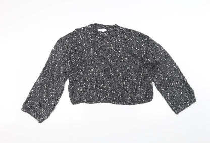 Topshop Womens Black  Knit Pullover Jumper Size XS