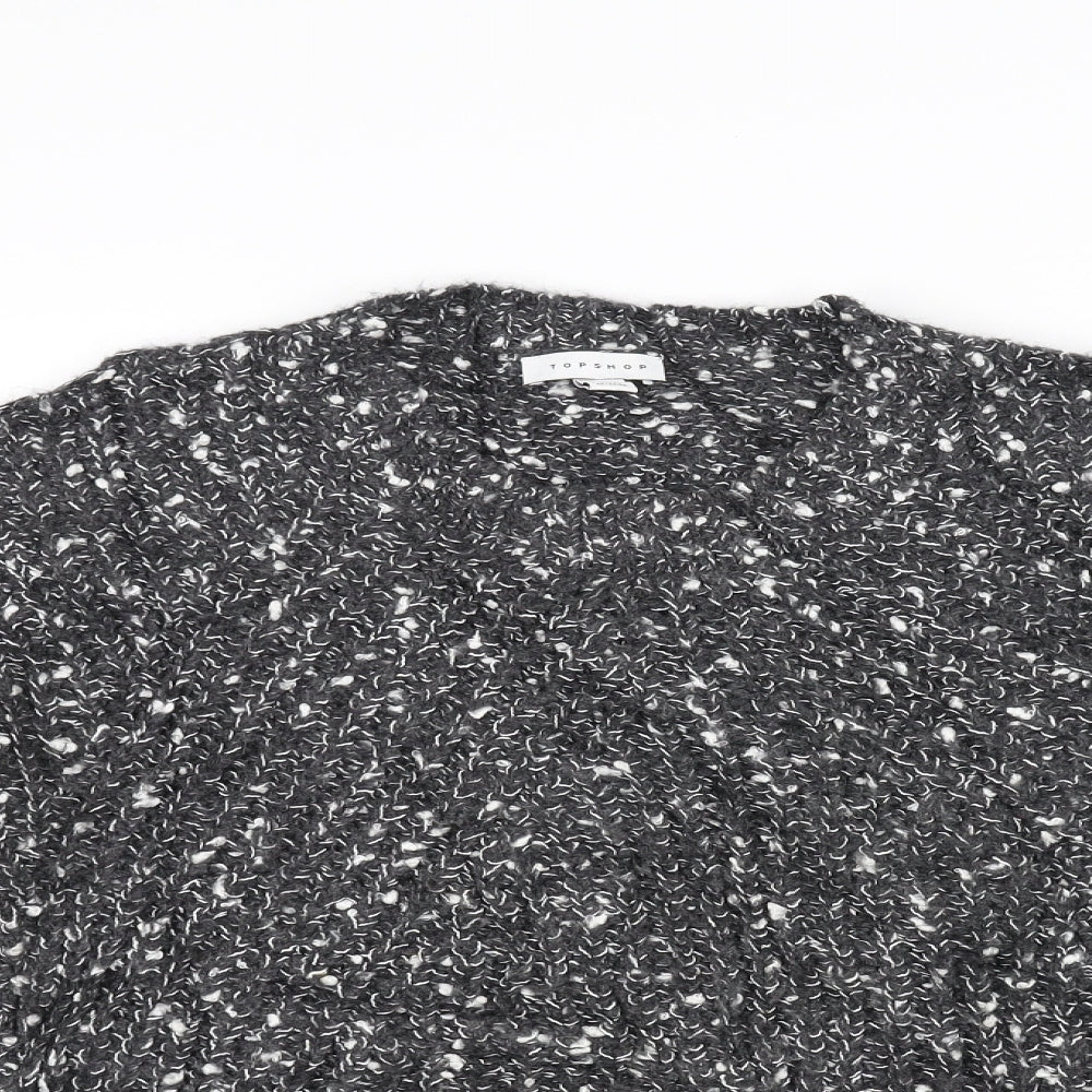 Topshop Womens Black  Knit Pullover Jumper Size XS