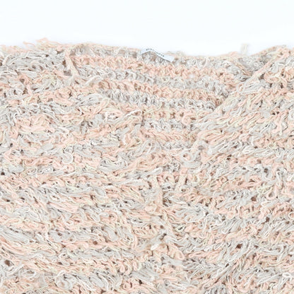 Glamorous Womens Pink  Knit Jacket  Size M