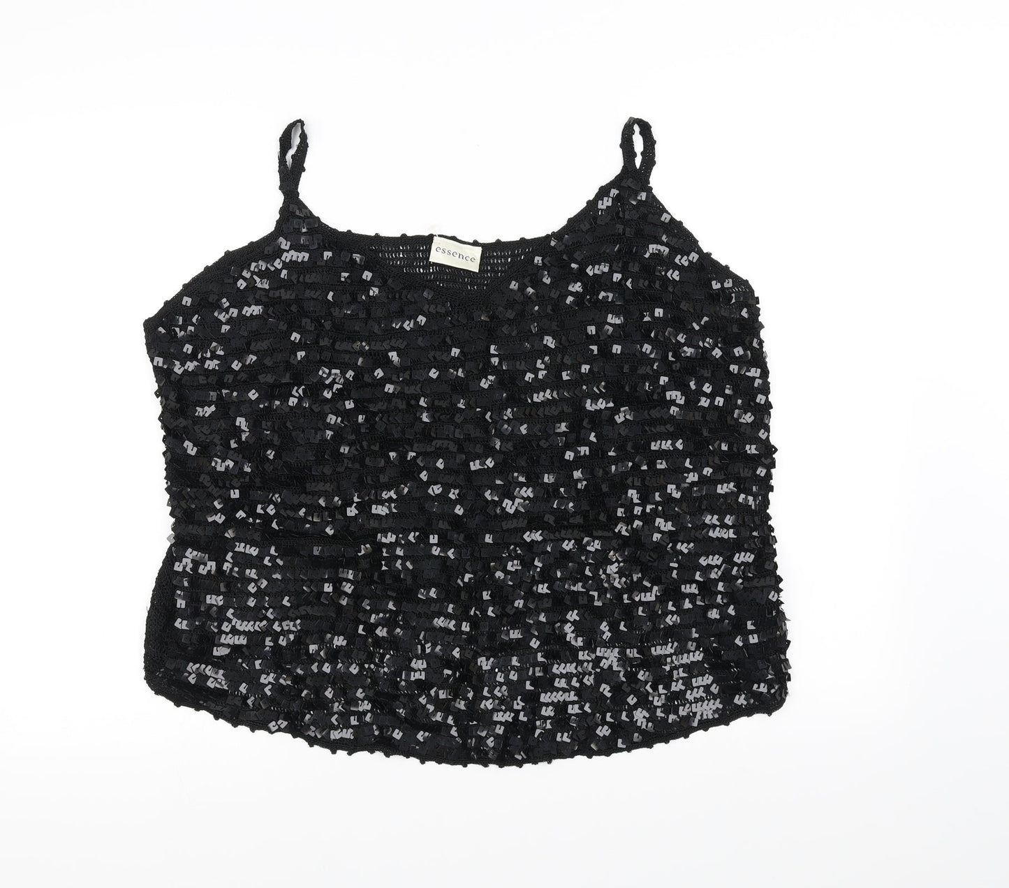 Womens UK Size 16 essence Black Basic Blouse