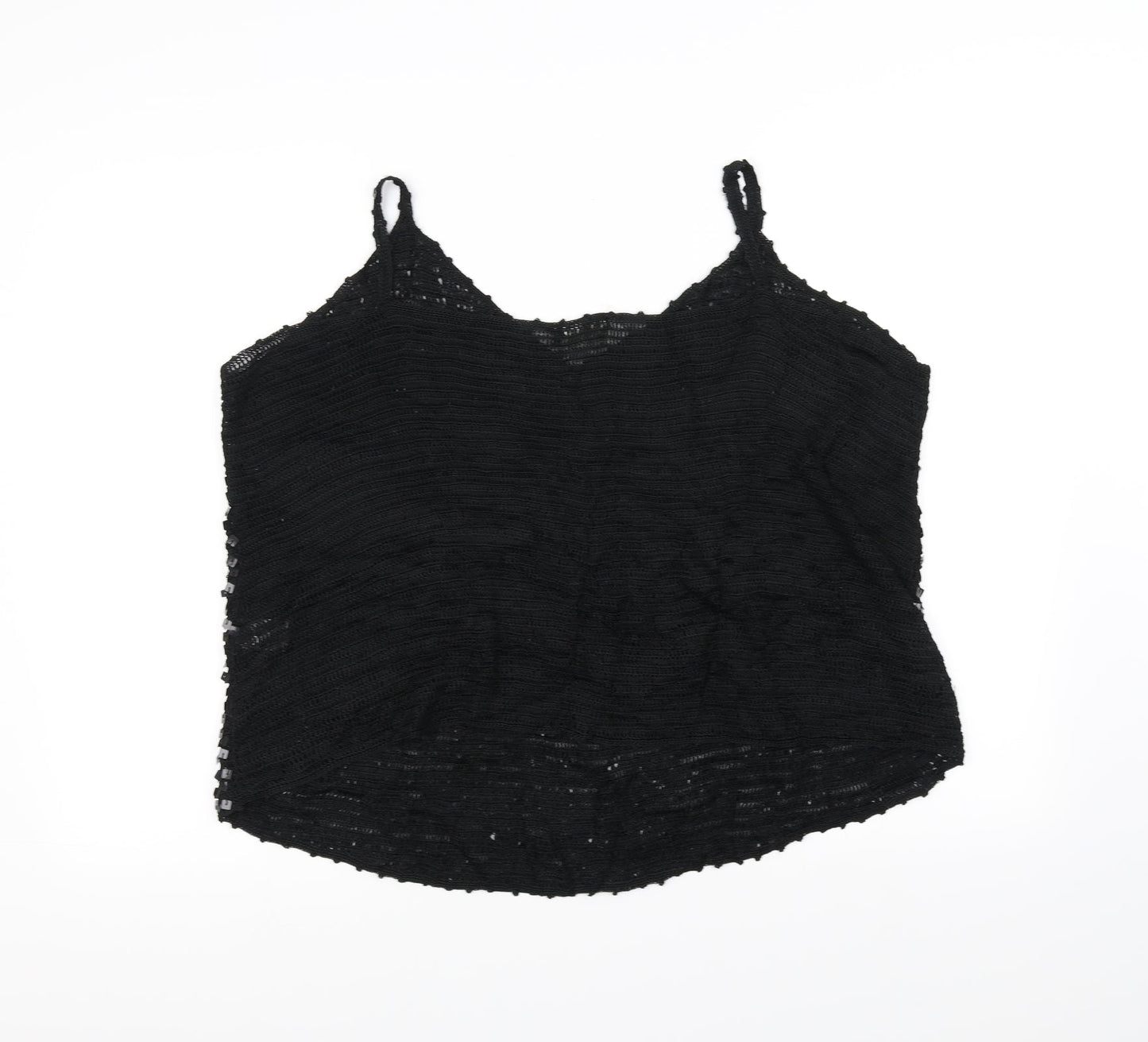 Womens UK Size 16 essence Black Basic Blouse