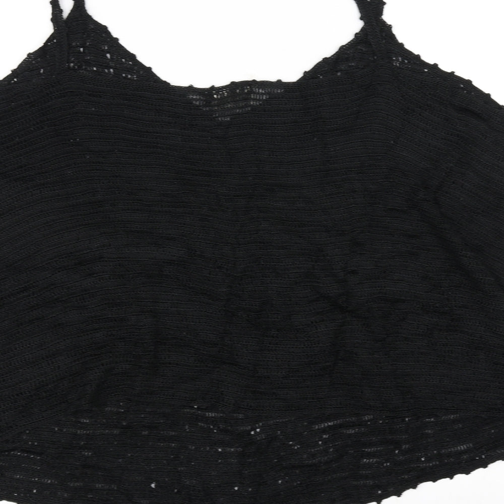 Womens UK Size 16 essence Black Basic Blouse