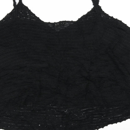 Womens UK Size 16 essence Black Basic Blouse