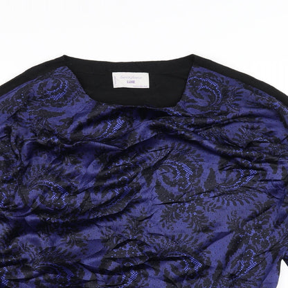 Womens UK Size 8 Seraphine Black Basic T-Shirt