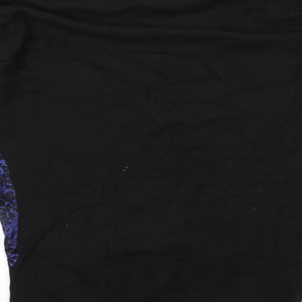 Womens UK Size 8 Seraphine Black Basic T-Shirt