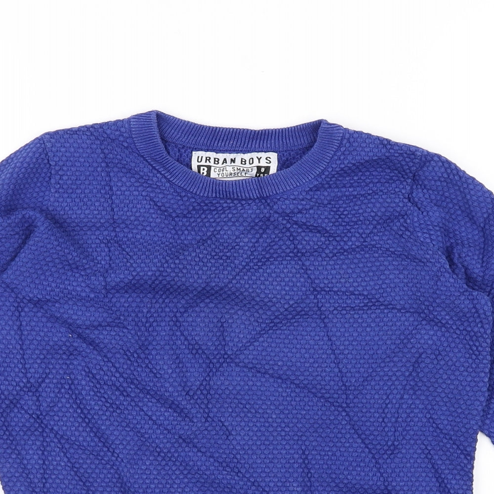 Urban boys Boys Blue  Knit Pullover Jumper Size 8 Years