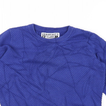 Urban boys Boys Blue  Knit Pullover Jumper Size 8 Years