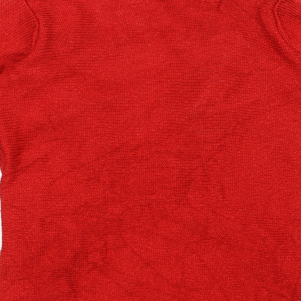 Per Una Womens Red  Knit Pullover Jumper Size 8