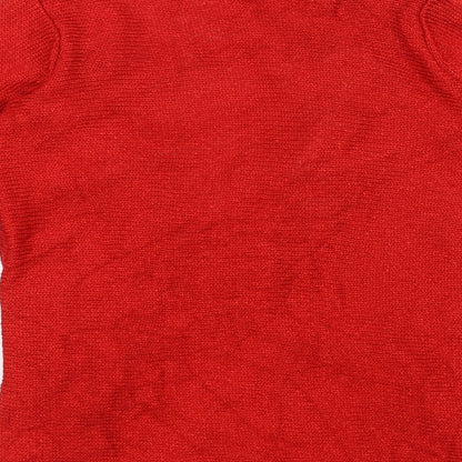 Per Una Womens Red  Knit Pullover Jumper Size 8