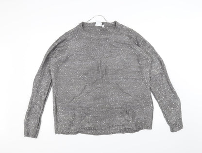JUNAROSE Womens Grey  Knit Pullover Jumper Size L